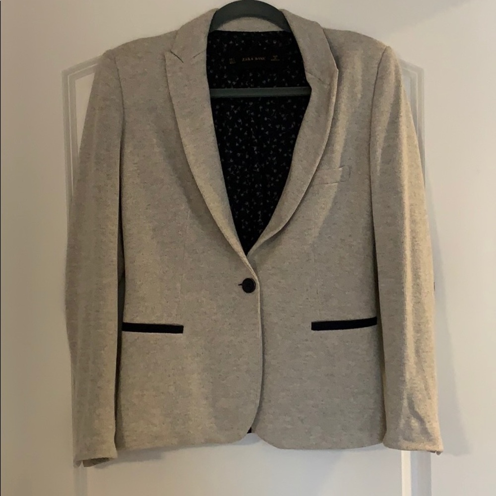 Large light Gray Zara Basics Blazer